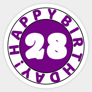 Happy 28th Birthday Sticker